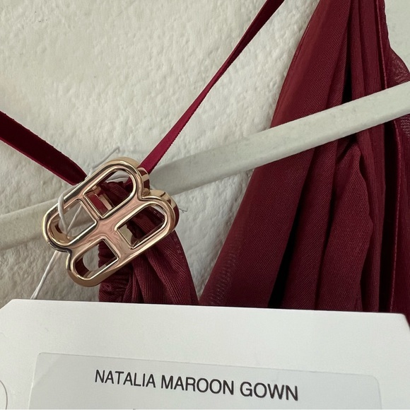 New Runway Bronx and Banco Natalia Runway Gown in Maroon - Picture 7 of 11